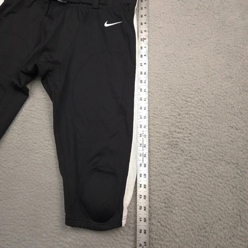 Nike Football Pants Mens XL Black White Padded Game Day Belted Athletic